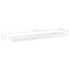 Bookshelf Boards 4 pcs High Gloss White 15.7"x3.9"x0.6" Engineered Wood