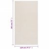 Shaggy Rug Cream White 4'x6' Polyester