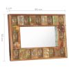 Mirror with Buddha Cladding 31.5"x19.7" Solid Reclaimed Wood