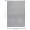 Washable Rug Soft Shaggy Gray 63"x90.6" Anti Slip