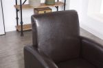 Mid Century Modern Accent Chair with Arm Faux Leather Club Chair