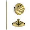 6FT Golden Telescoping Al Flag Pole With US Flag & Eagle