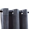 Blackout Curtains with Rings 2 pcs Anthracite 37"x84" Velvet