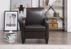 Mid Century Modern Accent Chair with Arm Faux Leather Club Chair