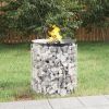 Gabion Fire Pit âˆšÃ² 19.7" Galvanized Iron