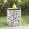 Gabion Fire Pit âˆšÃ² 39.4" Galvanized Iron
