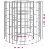Gabion Fire Pit âˆšÃ² 19.7" Galvanized Iron
